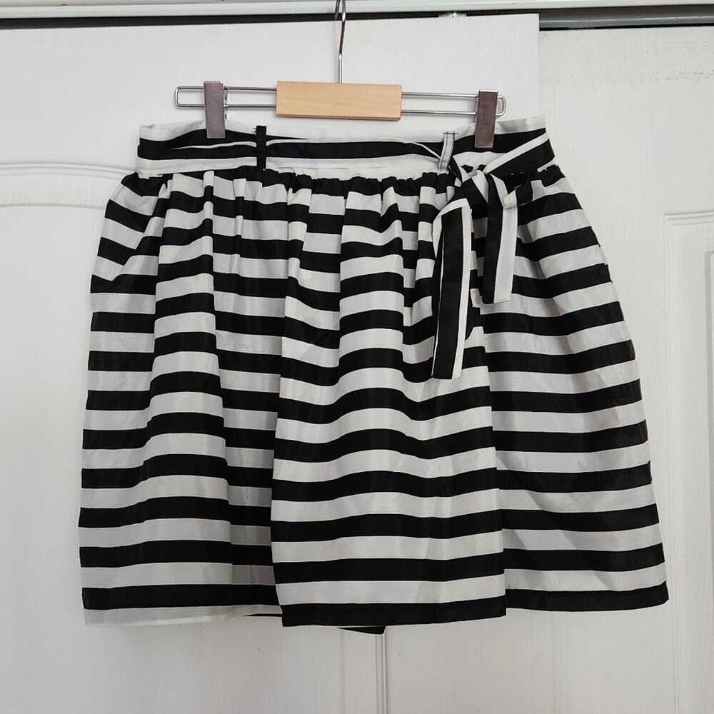 Sweet Rain Striped Black and White Skirt - Size L